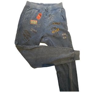 Zara boys cotton French terry joggers